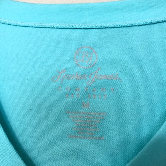 Lauren James Basic V-Neck Long Sleeve Tee—M - Picture 4 of 6